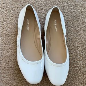 Nine West white flats